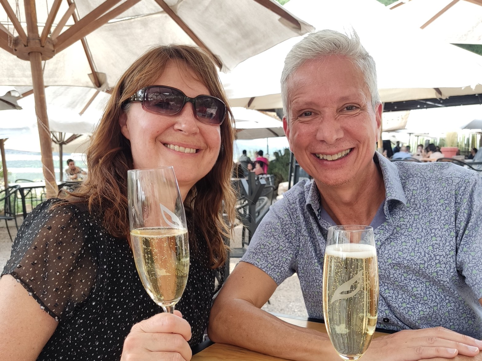 Couple wine tasting at a Queretaro winery