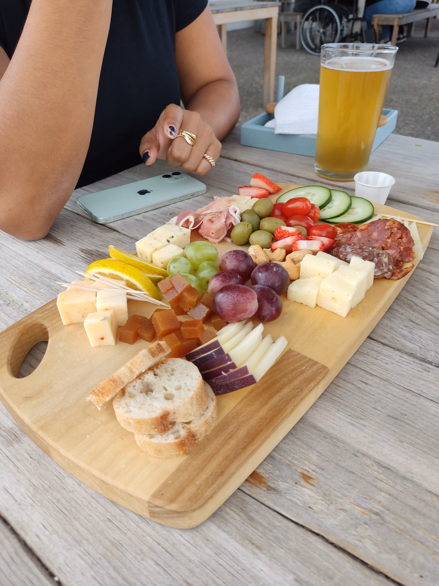Cheese tasting and beer at Boconegra in Queretaro, Mexico